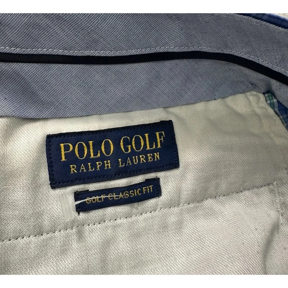Polo Golf Ralph Lauren Plaid Chino Shorts Preppy Casual Mens Size 40‎ (Fits 41)